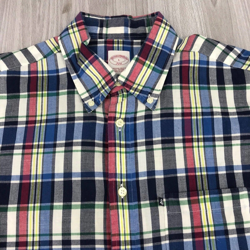 Brooks Brothers 346 Men's‎ Button Front Shirt Size: Large Long Sleeve Multicolor